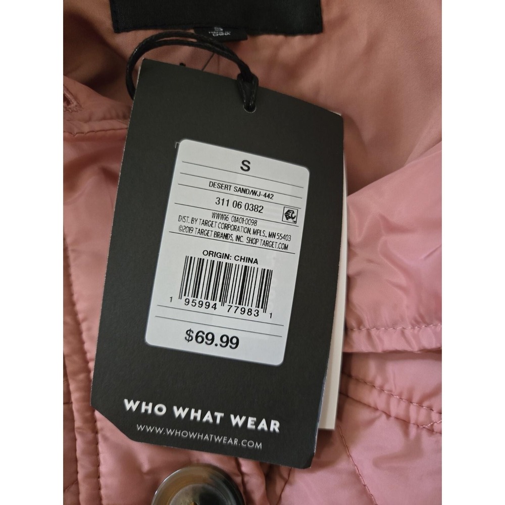 Womens Who What Wear Pink Trench Coat Small - Picture 4 of 5